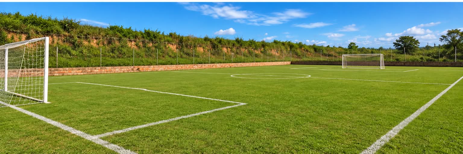Campo de futebol em área de lazer